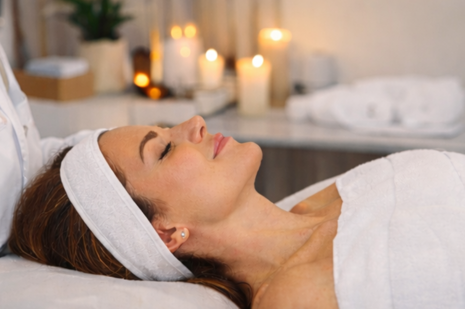 Calm, spa-inspired treatment environment for microneedling