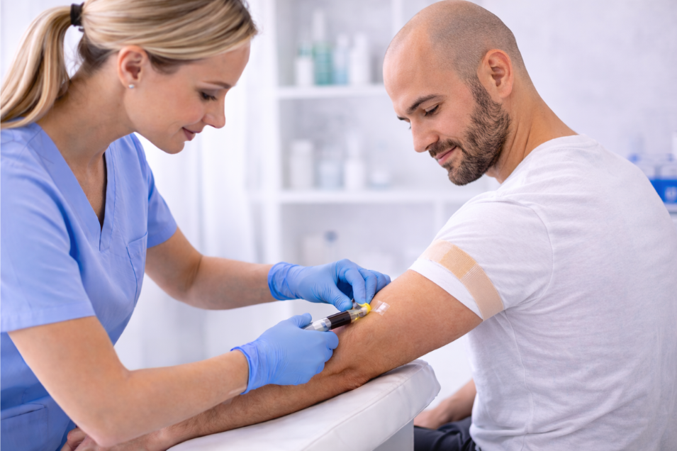 PRP blood draw and platelet processing for sports injections